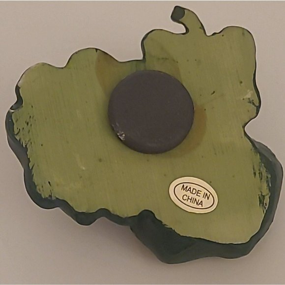 Vintage Green Peppers Wooden Refrigerator Magnet - Picture 2 of 6